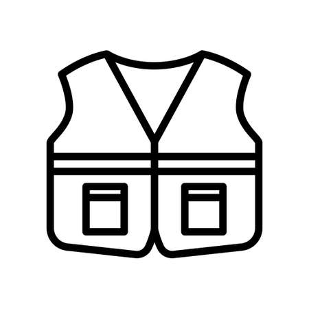 Vest icon. Suitable for clothes icon. line icon style. Simple design editableのイラスト素材