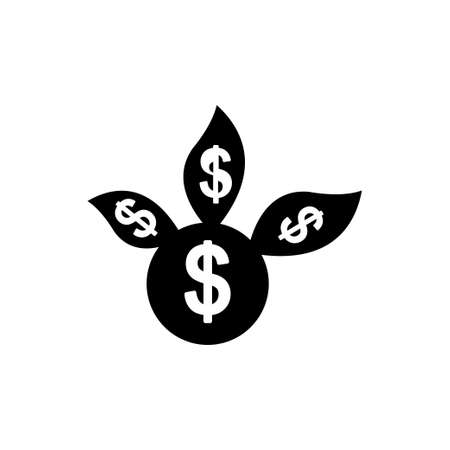 Interest icon and dollar. Suitable for entrepreneur icon, business. Solid icon style, glyph. Simple design editableのイラスト素材