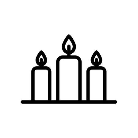 Candle icon. Icon related to party. line icon style. Simple design editableのイラスト素材