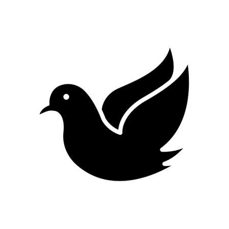 Pigeons icon. Icon related to wedding. Solid icon style, glyph. Simple design editableのイラスト素材