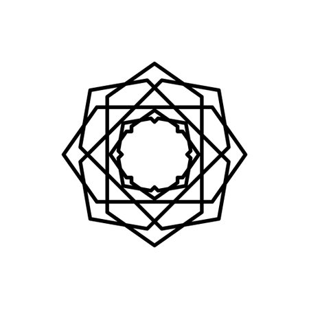 Square Pattern Abstract Geometric Design Elements. Line style design. simple design editableのイラスト素材