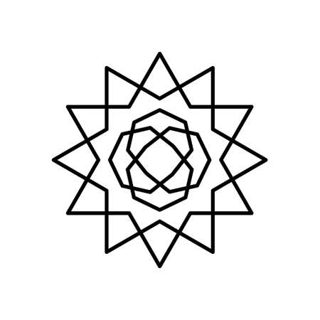 Circle Pattern Abstract Geometric Design Elements. Line style design. simple design editableのイラスト素材