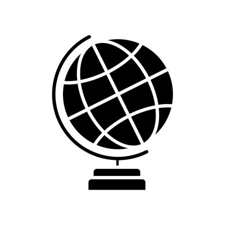 Globe icon. icon related to education. glyph icon style, solid. Simple design editableのイラスト素材