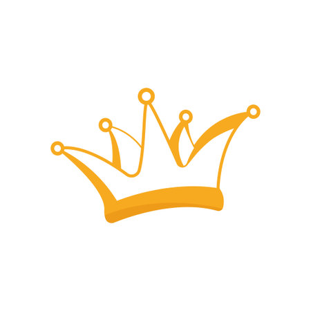 Crown line icon illustration. Simple design editableのイラスト素材
