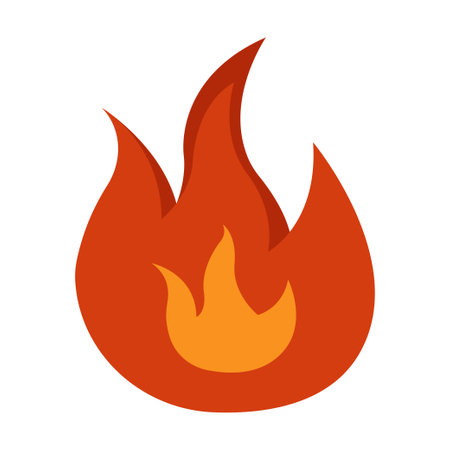 Fire icon illustration. illustration flat icon style. Simple design editableのイラスト素材