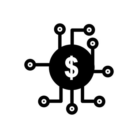 Dollar icon illustration. icon related to fintech. Glyph icon style. Simple design editableのイラスト素材
