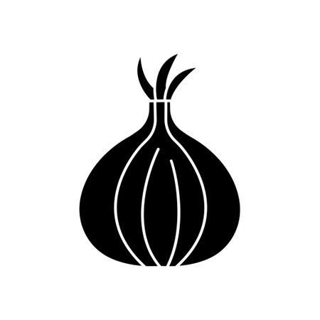 Onion glyph icon illustration. icon illustration related to spices, cooking spices. Simple vector design editable.のイラスト素材