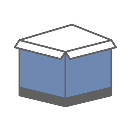 Cargo box icon illustration. Two tone icon style. icon related to logistic, delivery. Simple vector design editableのイラスト素材