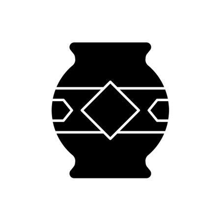 Decorative ceramic icon illustration Chinese and japan. icon related to lunar new year. asian traditional. glyph icon style. Simple vector design editableのイラスト素材