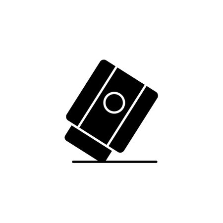 Eraser icon illustration. icon related to education. glyph icon style. Simple vector design editableのイラスト素材