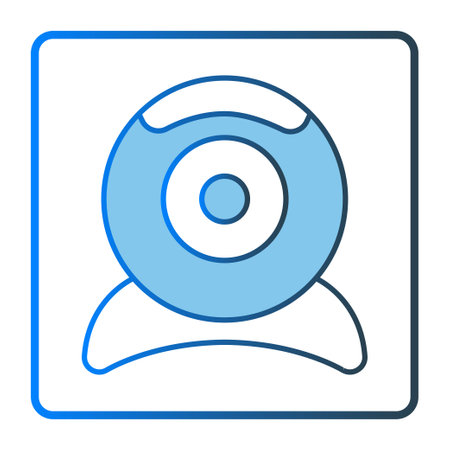 Web camera icon illustration. icon related to multimedia. Lineal color icon style, two tone icon. Simple vector design editableのイラスト素材