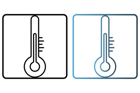 Thermometer icon illustration. icon related to baby care. outline icon style. Simple vector design editableのイラスト素材