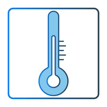 Thermometer icon illustration. icon related to baby care. Lineal color icon style, two tone icon. Simple vector design editableのイラスト素材