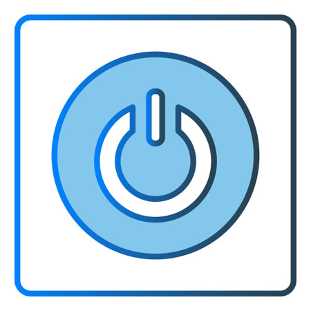 Power icon illustration. icon related to music player. Lineal color icon style, two tone icon. Simple vector design editableのイラスト素材