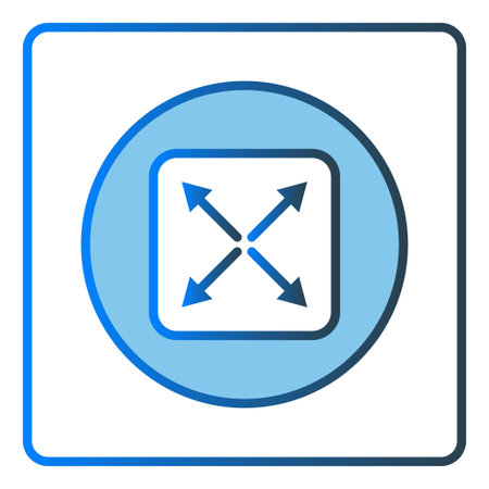 Maximize icon illustration. icon related to music player. Lineal color icon style, two tone icon. Simple vector design editableのイラスト素材