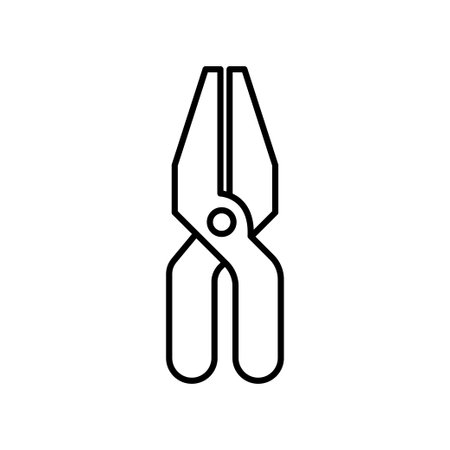 Tang icon illustration. icon related to tool. outline icon style. Simple vector design editableのイラスト素材