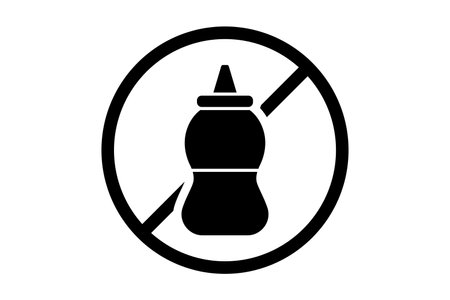Mustard free icon. icon related to food allergen. Solid icon style. Simple vector design editableのイラスト素材