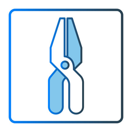 Pliers icon illustration. icon related to tool. Two tone icon style, lineal color. Simple vector design editableのイラスト素材