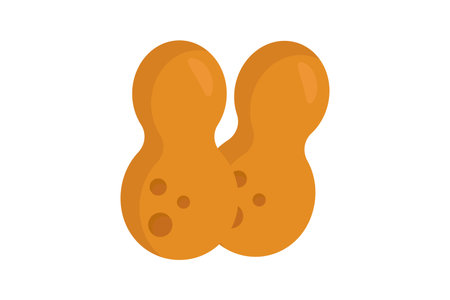 Peanut icon illustration. icon related to nuts. Flat icon style. Simple vector design editableのイラスト素材
