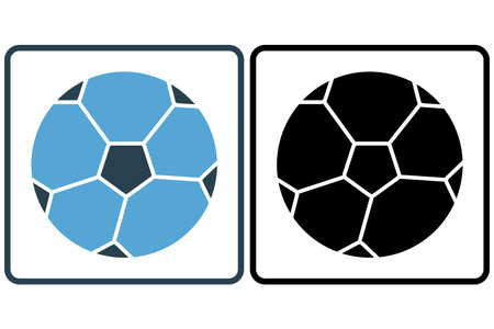 Football icon illustration. icon related to sport. Solid icon style. Simple vector design editableのイラスト素材