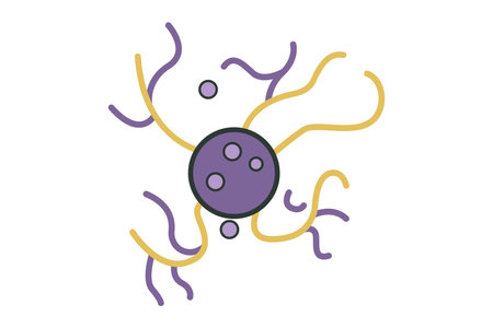 Neuron icon illustration. icon related to human organ. Flat line icon style, lineal color. Simple vector design editableのイラスト素材