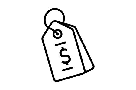 Tag icon illustration. icon related to shopping. Line icon style. Simple vector design editableのイラスト素材