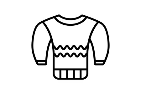 Knitwear icon illustration. icon related to shopping. Line icon style. Simple vector design editableのイラスト素材