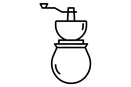 Coffee grinder icon illustration. icon related to coffee element. Line icon style. Simple vector design editableのイラスト素材