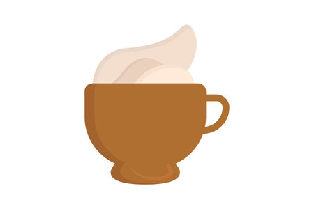coffee cream icon illustration. icon related to coffee element. Flat icon style. Simple vector design editableのイラスト素材