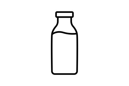 Dairy icon. icon related to element of bakery, drink. Line icon style design. Simple vector design editableのイラスト素材