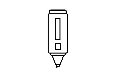 marker icon. Icon related to stationery. line icon style. Simple vector design editableのイラスト素材