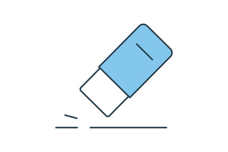 Eraser icon. Icon related to stationery. flat line icon style. Simple vector design editableのイラスト素材