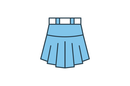Skirt Icon. Icon related to clothes icon set. flat line icon style. Simple vector design editableのイラスト素材