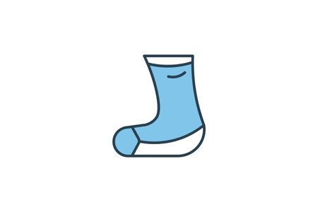 Socks Icon. Icon related to clothes icon set. flat line icon style. Simple vector design editableのイラスト素材