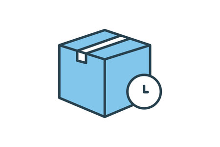 Scheduled delivery. Icon related to Delivery. Suitable for web site design, app, user interfaces....