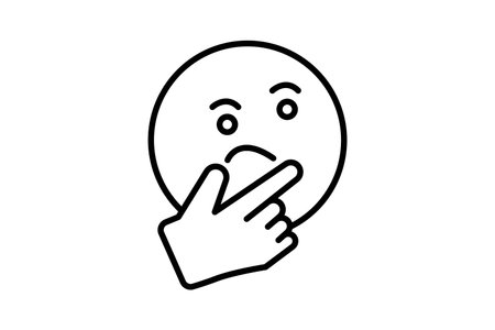 doubts icon. icon related to confusion. line icon style. simple vector design editableのイラスト素材