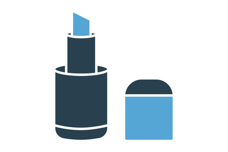 lipstick icon. icon related to makeup and beauty products. solid icon style. element illustrationのイラスト素材