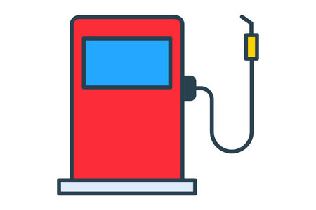 gas station icon. icon related to fuel and service stations. flat line icon style. element illustrationのイラスト素材