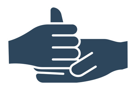 help sign language. symbol 'Help' sign in sign language with diverse hands, offering assistance. solid icon style. element illustrationのイラスト素材