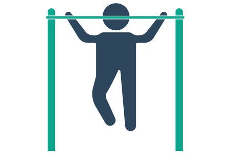 pull up icon. icon related to sport, gym. solid icon style. element illustration.