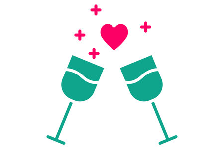 champagne icon. icon related wedding, party. solid icon style. wedding element illustrationのイラスト素材