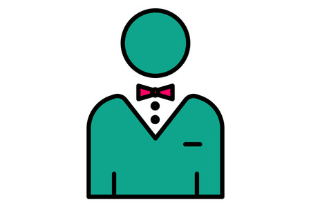groom icon. icon related to wedding. flat line icon style. wedding element illustrationのイラスト素材