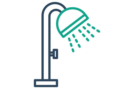 Shower icon. icon related to cleansing. line icon style. cleansing elements vector illustrationのイラスト素材