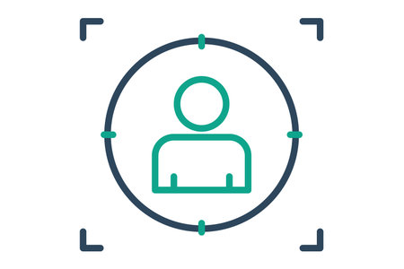 Customer focus icon. people with target. icon related to business start up. line icon style....