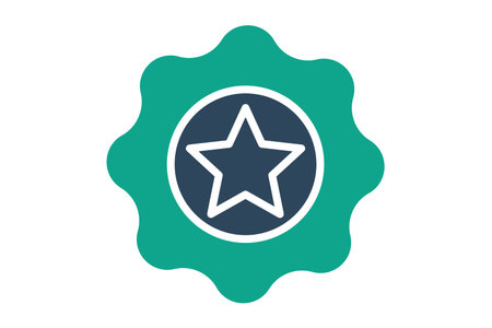 Badge icon. icon related to law and justice. solid icon style. law elements vector illustrationのイラスト素材