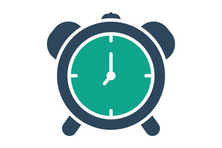 Alarm clock icon. solid icon style. icon related to timer. productivity elements vector illustrationのイラスト素材