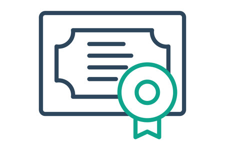 Certificate icon. line icon style. online certificate. icon related to online course. education elements vector illustrationのイラスト素材