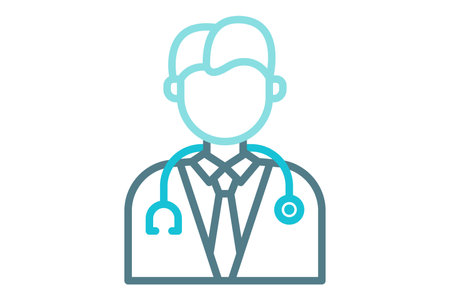 Doctor icon. line icon style. icon related to medical. health elements vector illustrationのイラスト素材