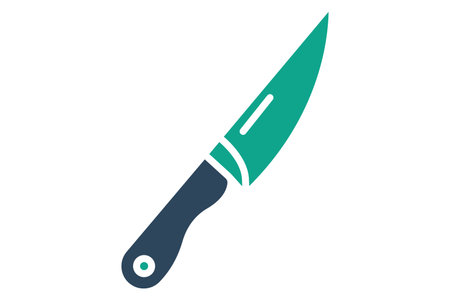 Knife icon. solid icon style. icon related to kitchen appliances. meal elements vector illustrationのイラスト素材