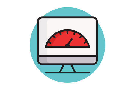 Performance icon. colored outline icon style. icon related to IT. IT architecture elements vector illustrationのイラスト素材